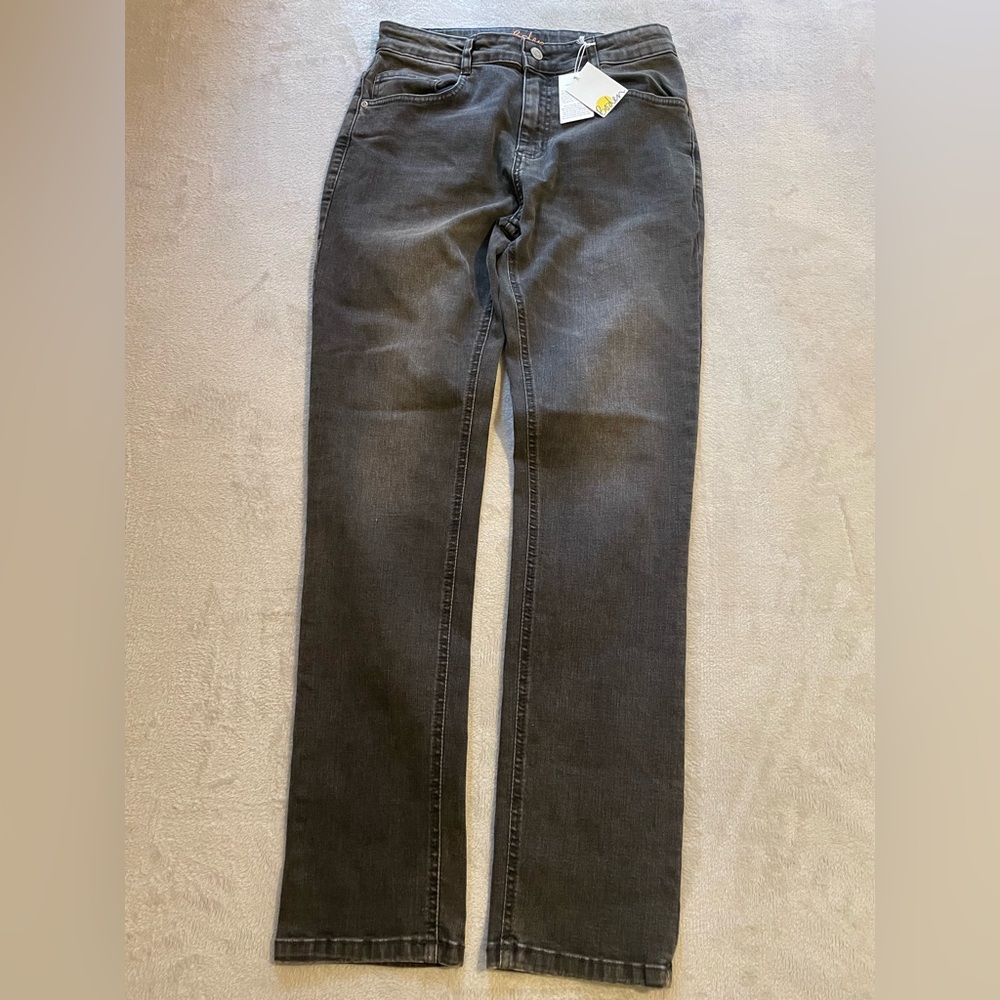 Boden Grey Slim Straight Leg Jeggings Denim Skinny Jeans 27x28 New